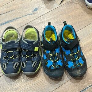 Skechers Blue Water Shoes with Velcro Closure and Ventilation